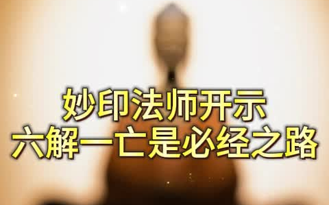 “六解一亡”,是每一位有情众生'成佛'修行的'必经之路'.妙印法师开示哔哩哔哩bilibili