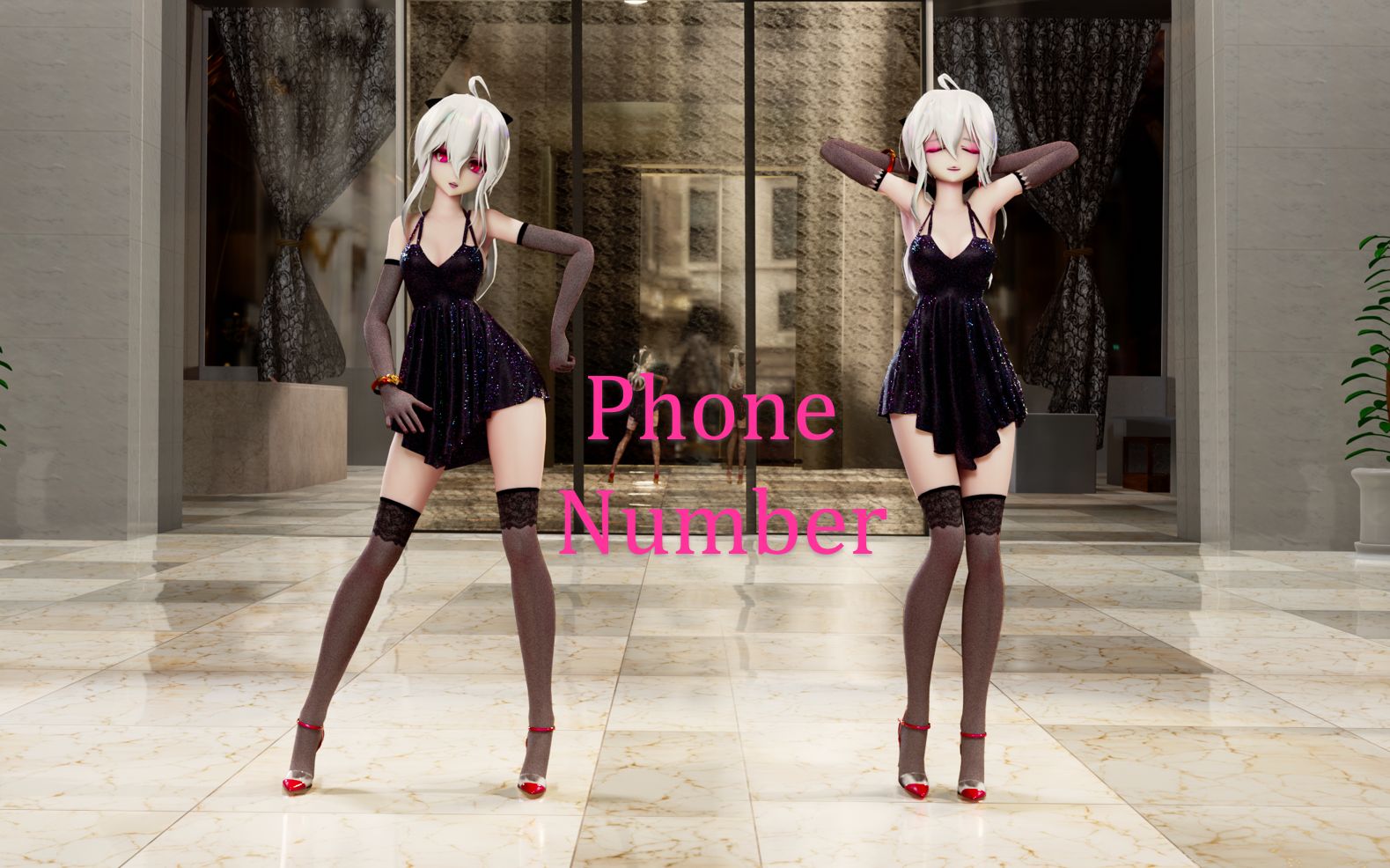 [图]MMD布料_弱音/亮片裙/Phone Number