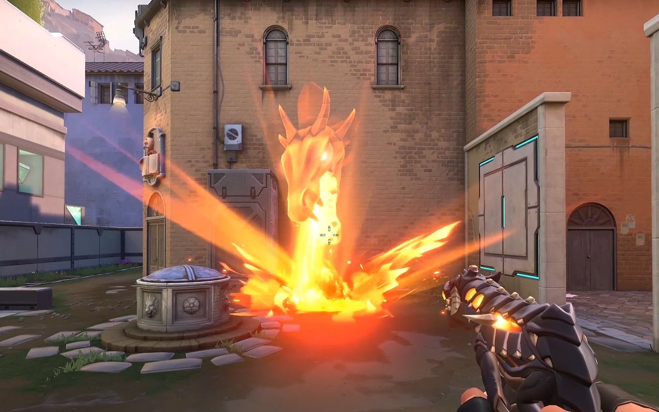 游戏特效参考无畏契约valorant至尊龙焰击杀特效演示