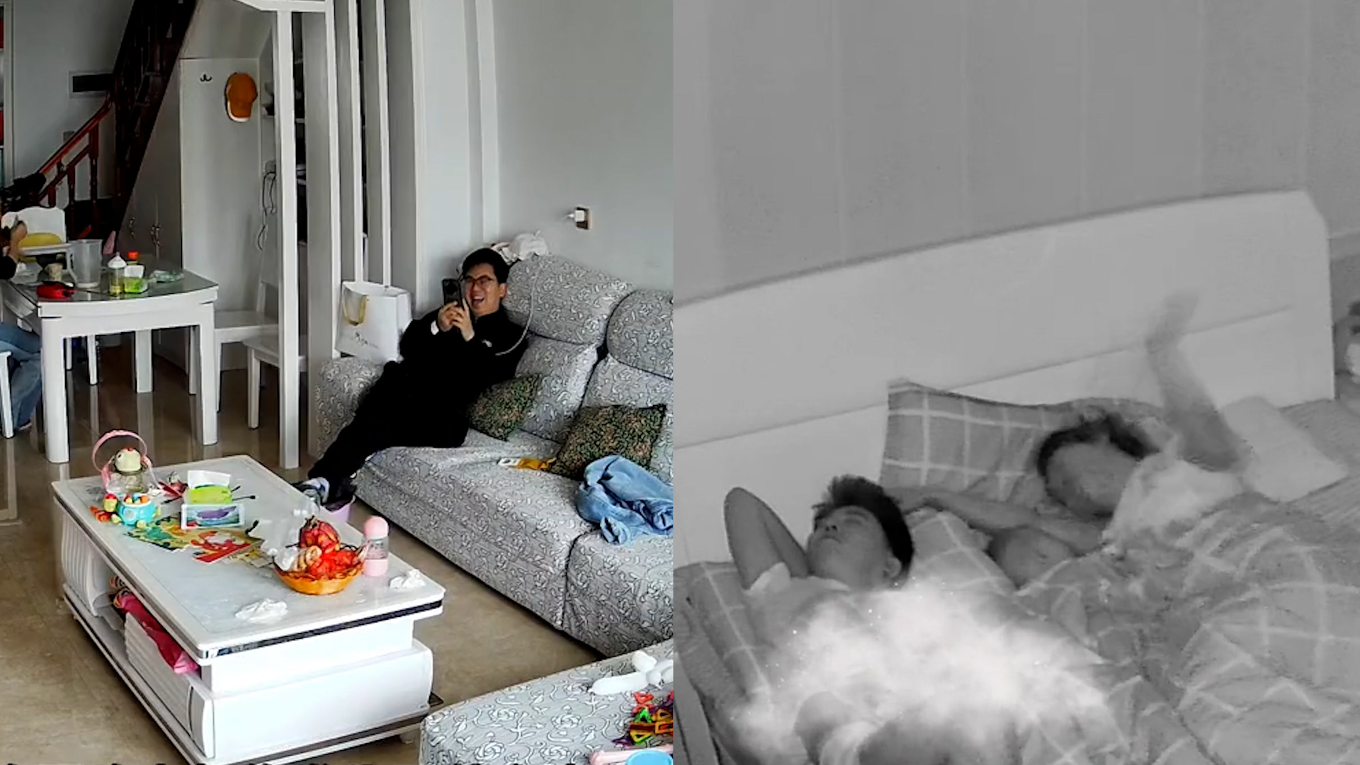 媳妇早上说脸疼,老公查看昨晚监控发现后怕一幕:幸好没打我脸上