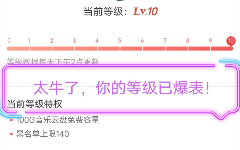 我网易云音乐十级了!喜大普奔哔哩哔哩bilibili