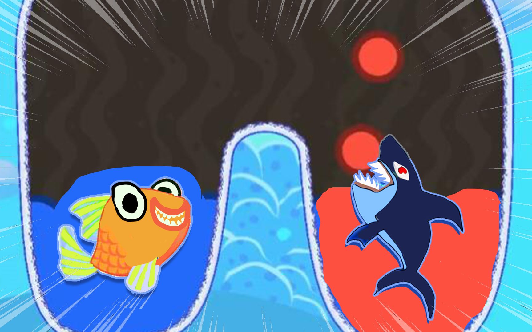 救救小金鱼岩浆从天而降大鲨鱼无处可逃