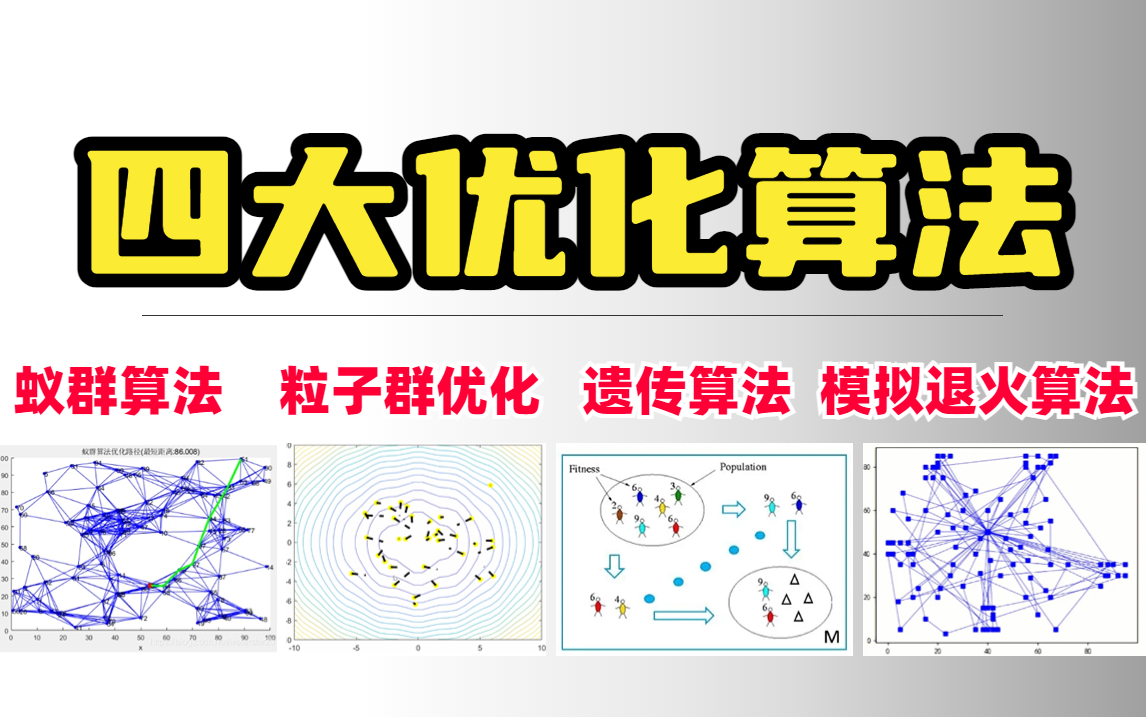 这绝对是B站最全的优化算法!【蚁群算法】【粒子群优化】【遗传算法】【模拟退火】一次性学完,太爽了!!!4小时学透,学不会就来找我!哔哩哔哩...