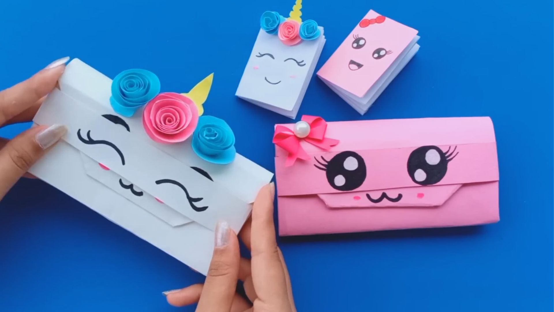 如何制作纸质手提包,diy独角兽🦄文具!