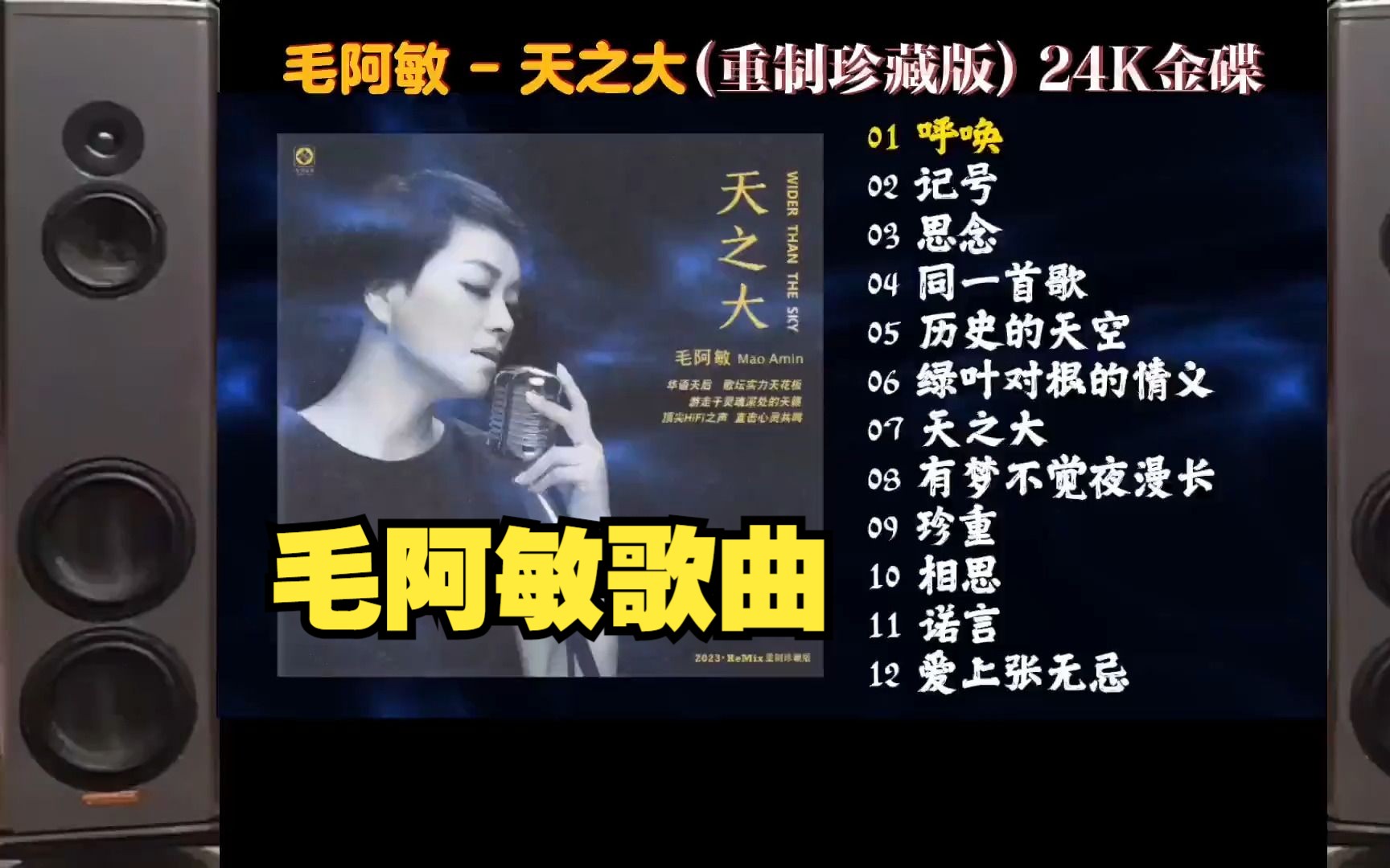 [图]HiFi音乐《毛阿敏 - 天之大(重制珍藏版)》 24K金碟~立体音效·配耳机或音响