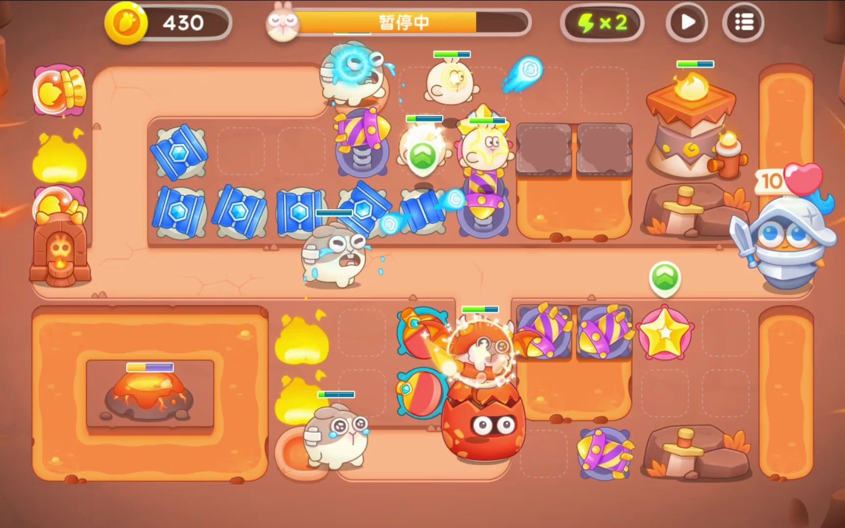 保卫萝卜4 饿龙传说 第48关 全清金萝卜攻略