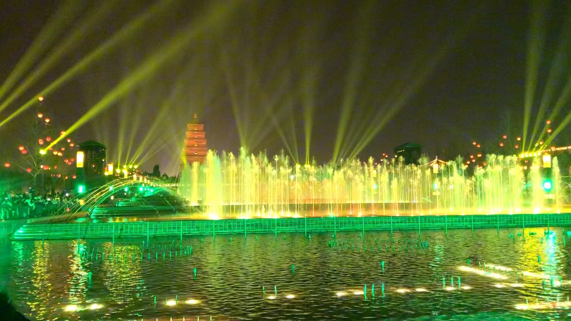 2023年春节西安游之喷泉