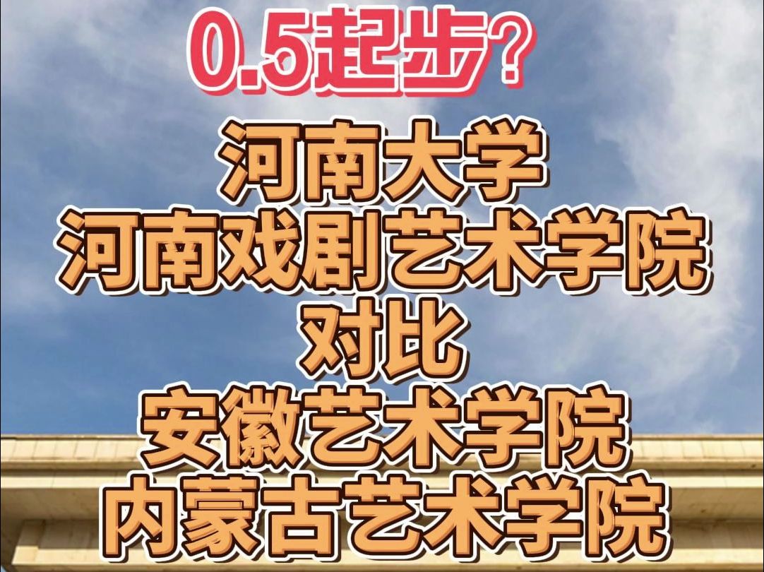 0.5起步?河南大学河南戏剧艺术学院(2)哔哩哔哩bilibili