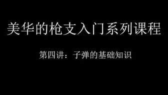 美国华人的枪支入门系列课程（四）子弹的基础知识