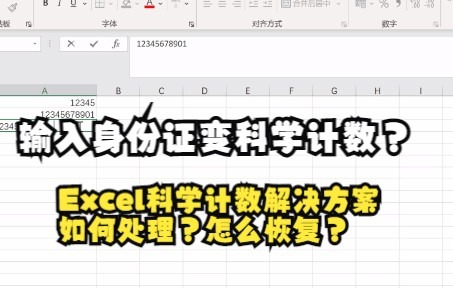 Excel输入长数字会变科学计数?详解科学计数原理和解决方法哔哩哔哩bilibili