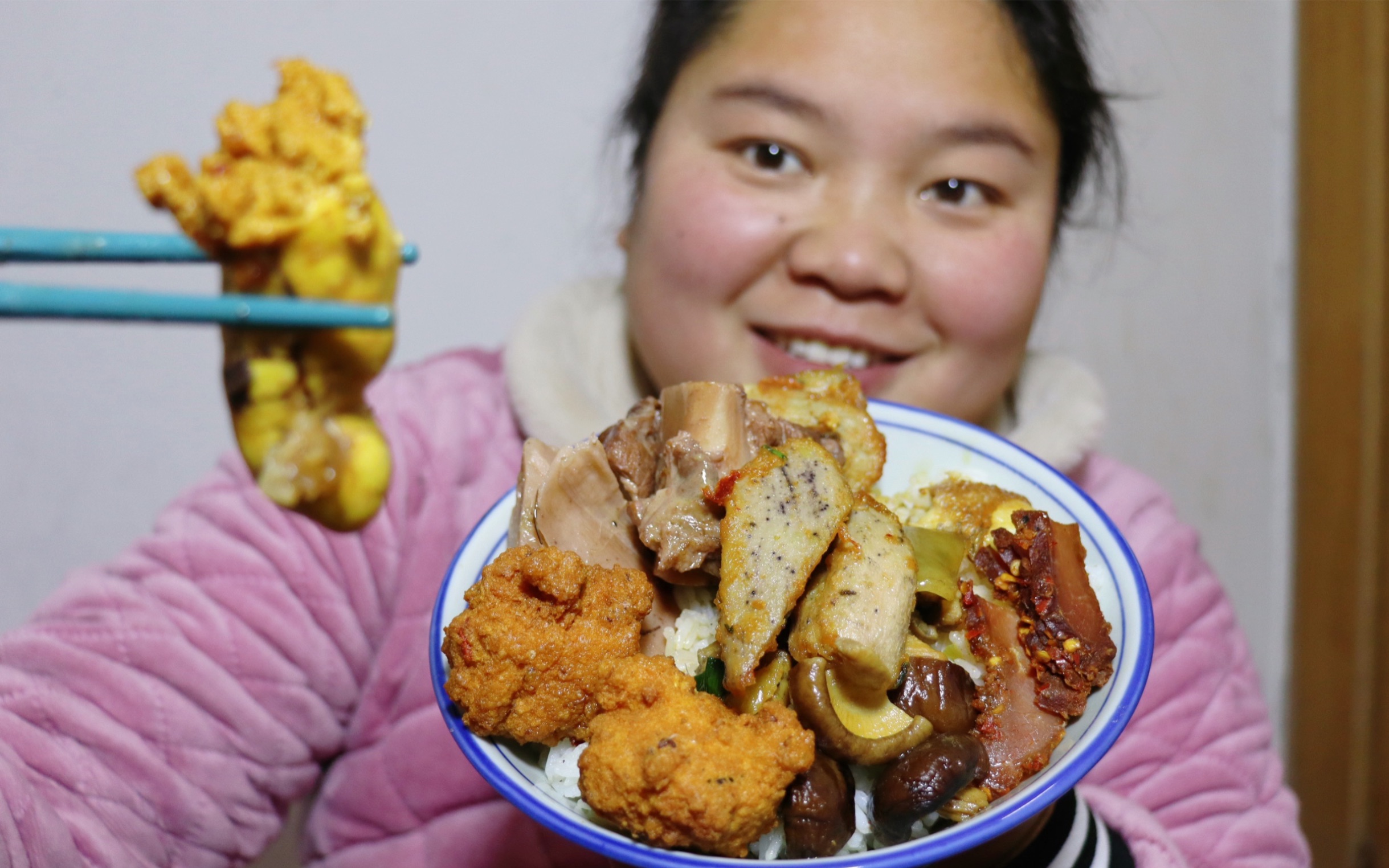 炸绿豆丸子,炸藕鸡腿,小婷家的特色美食