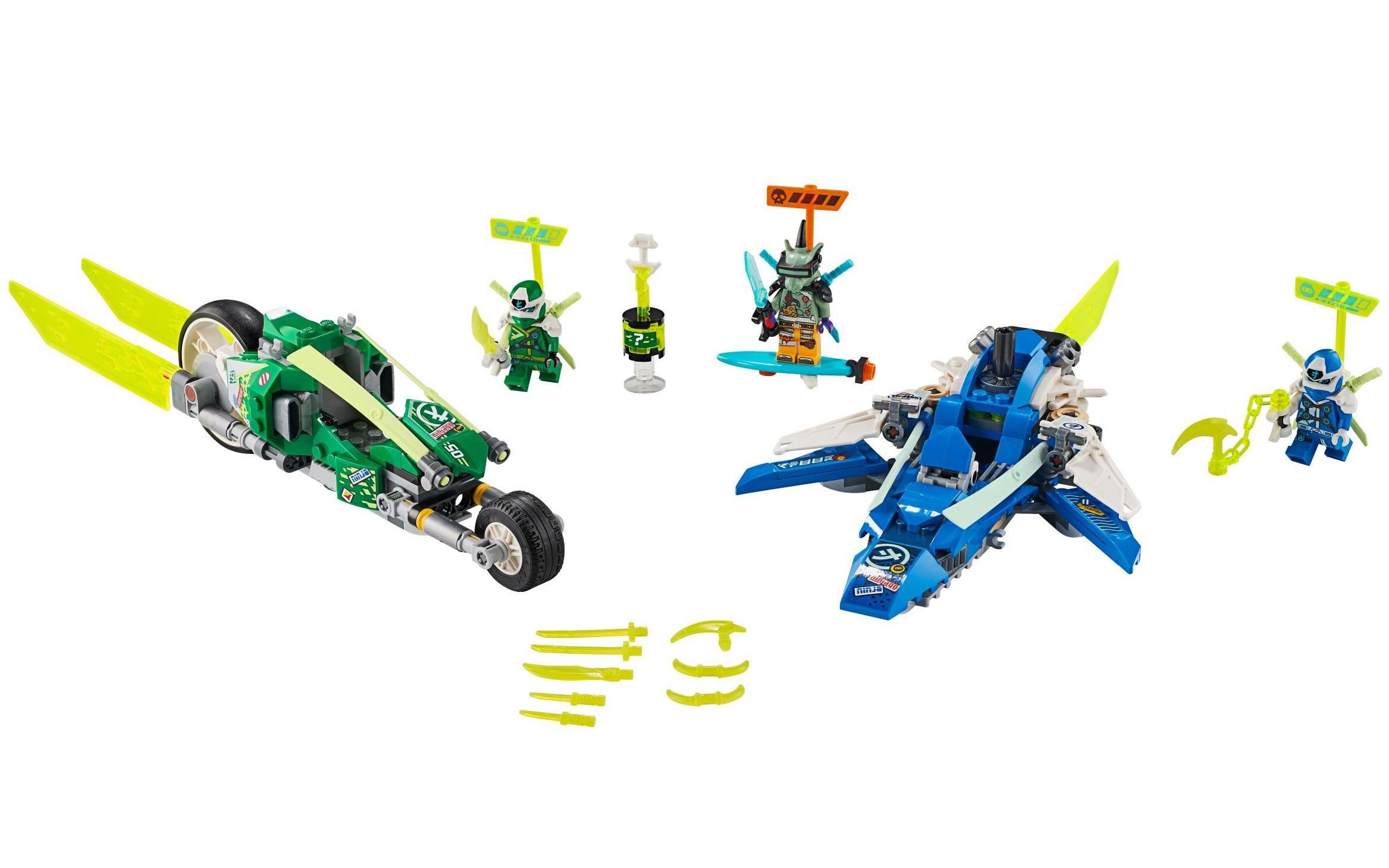 乐高lego71709幻影忍者杰和劳埃德的竞速赛车2020速拼评测