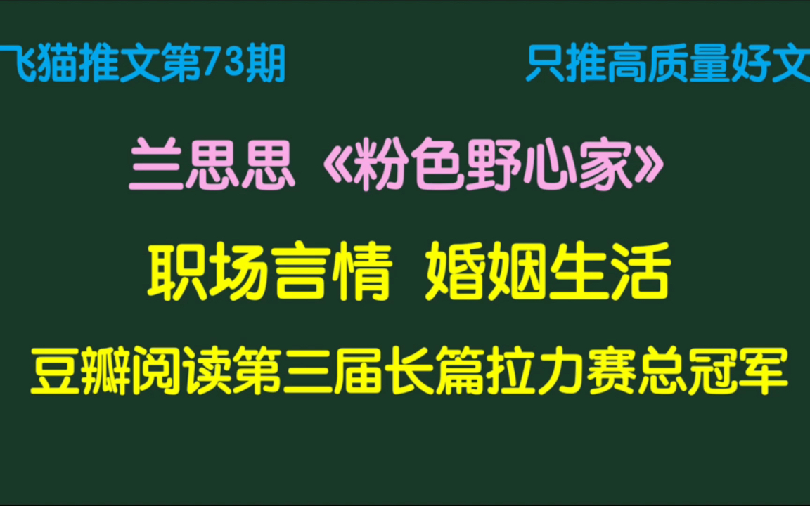 【飞猫推文73】豆瓣言情小说长篇拉力赛总冠军!强推!哔哩哔哩bilibili