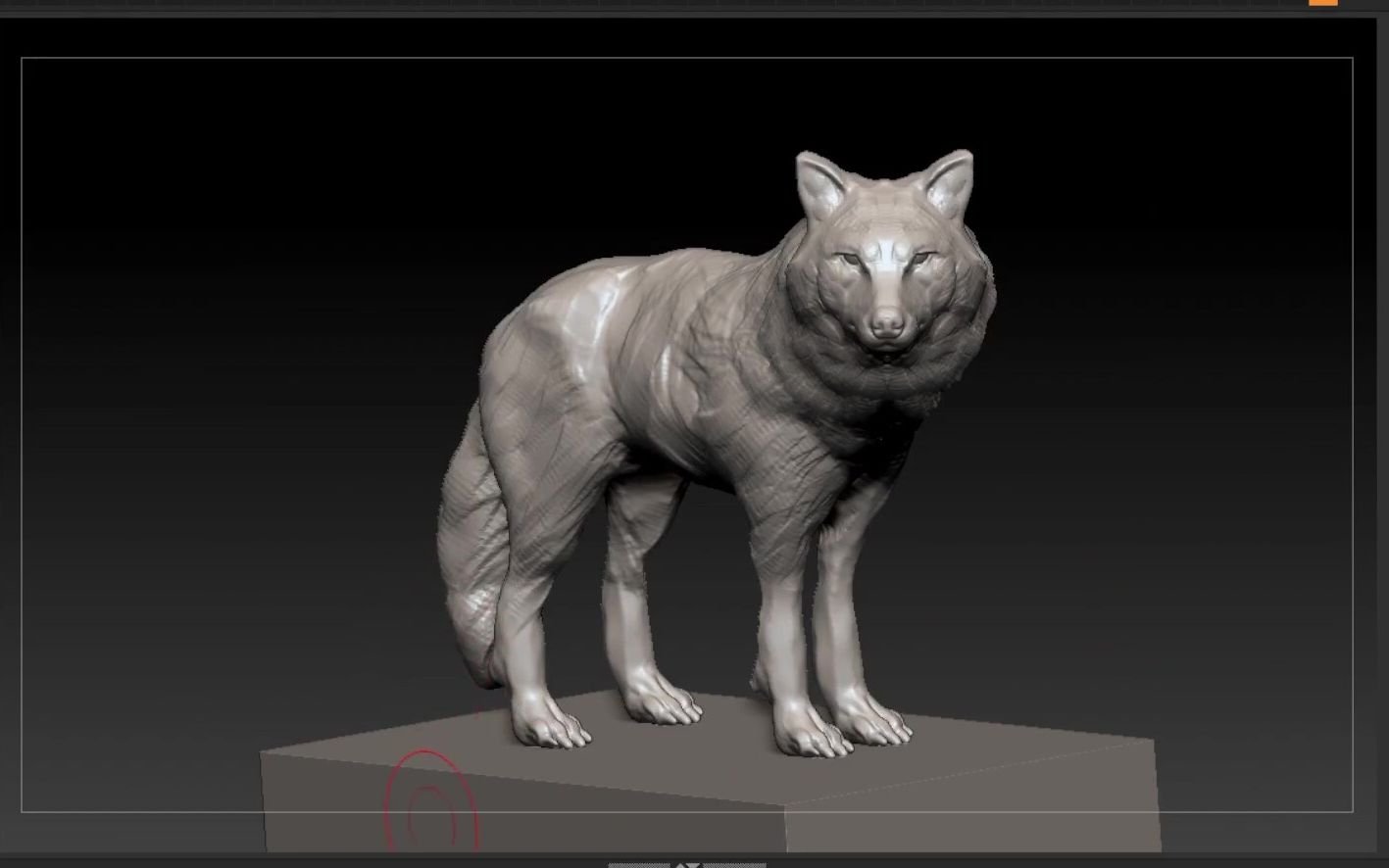 3d建模zbrush狼形体3d模型速雕