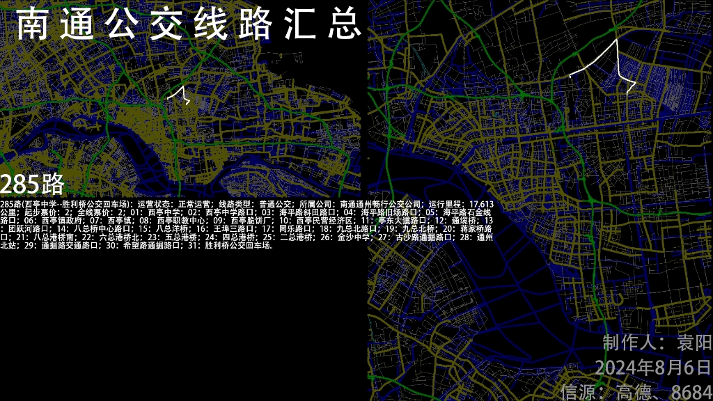 南通公交线路汇总20240806哔哩哔哩bilibili
