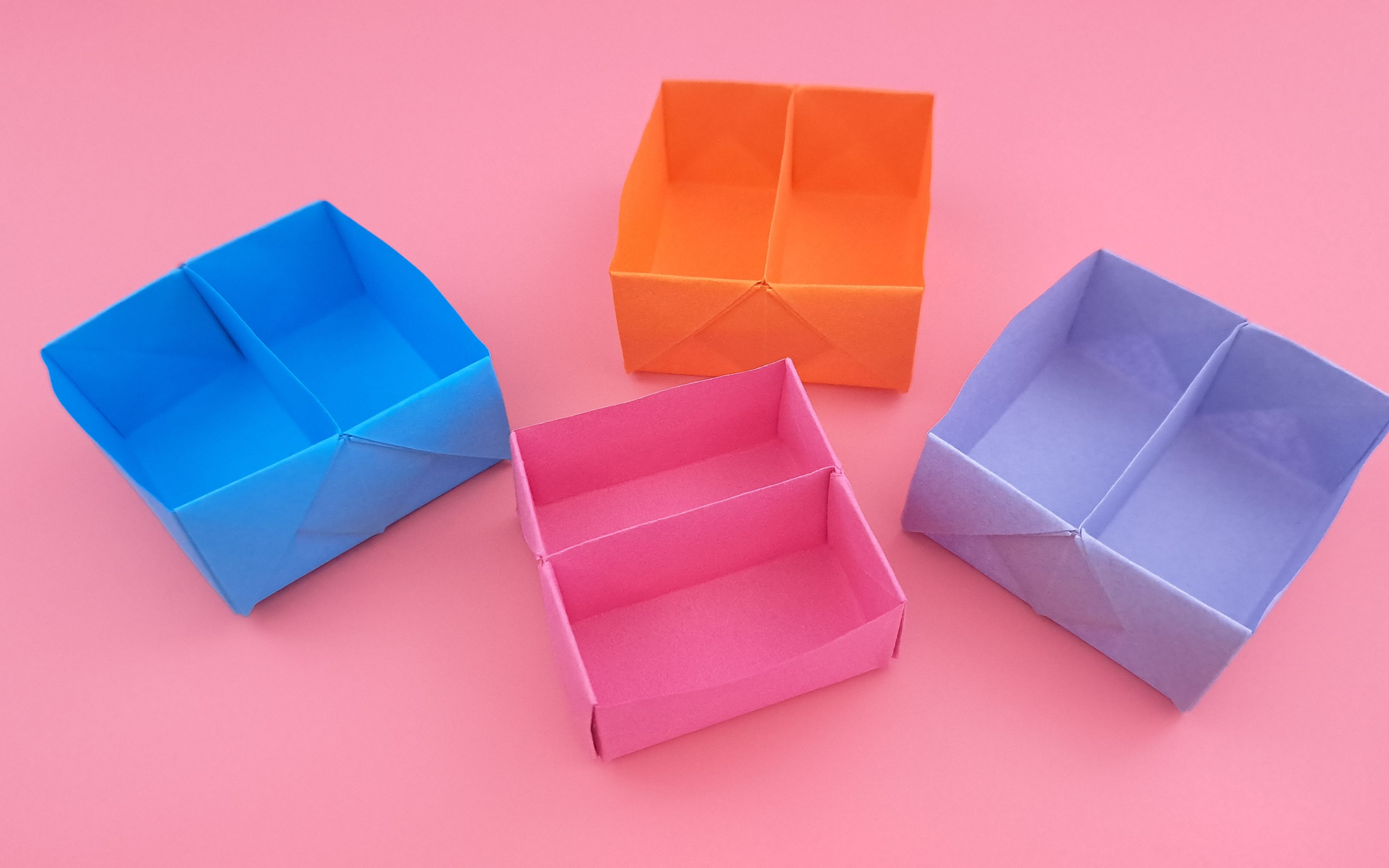 教你一张纸折漂亮的两格收纳盒,简单又实用,手工diy折纸教学