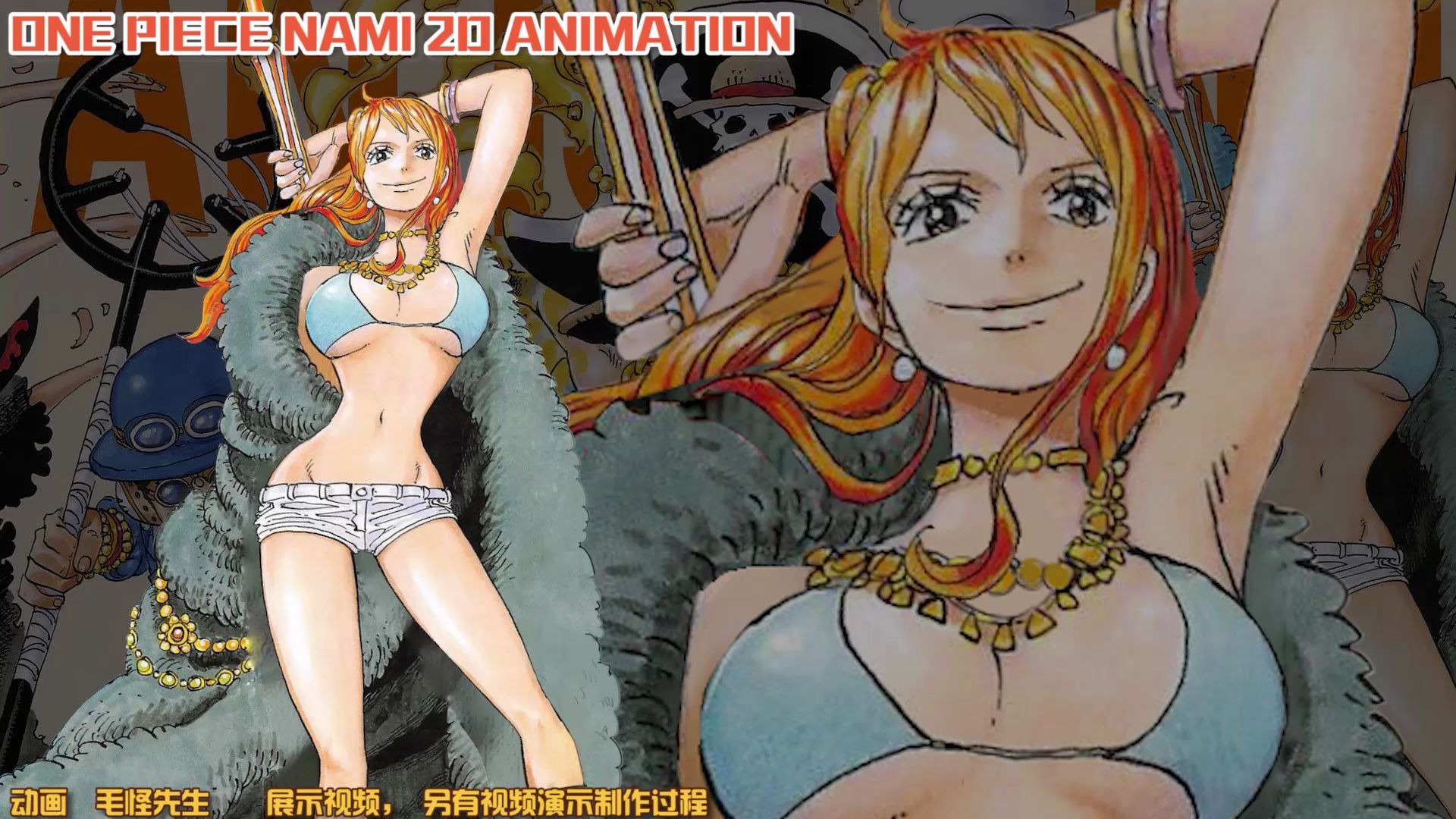 ONE PIECE NAMI 2D ANIMATION 海贼王 奈美 动画展示 animation show哔哩哔哩bilibili