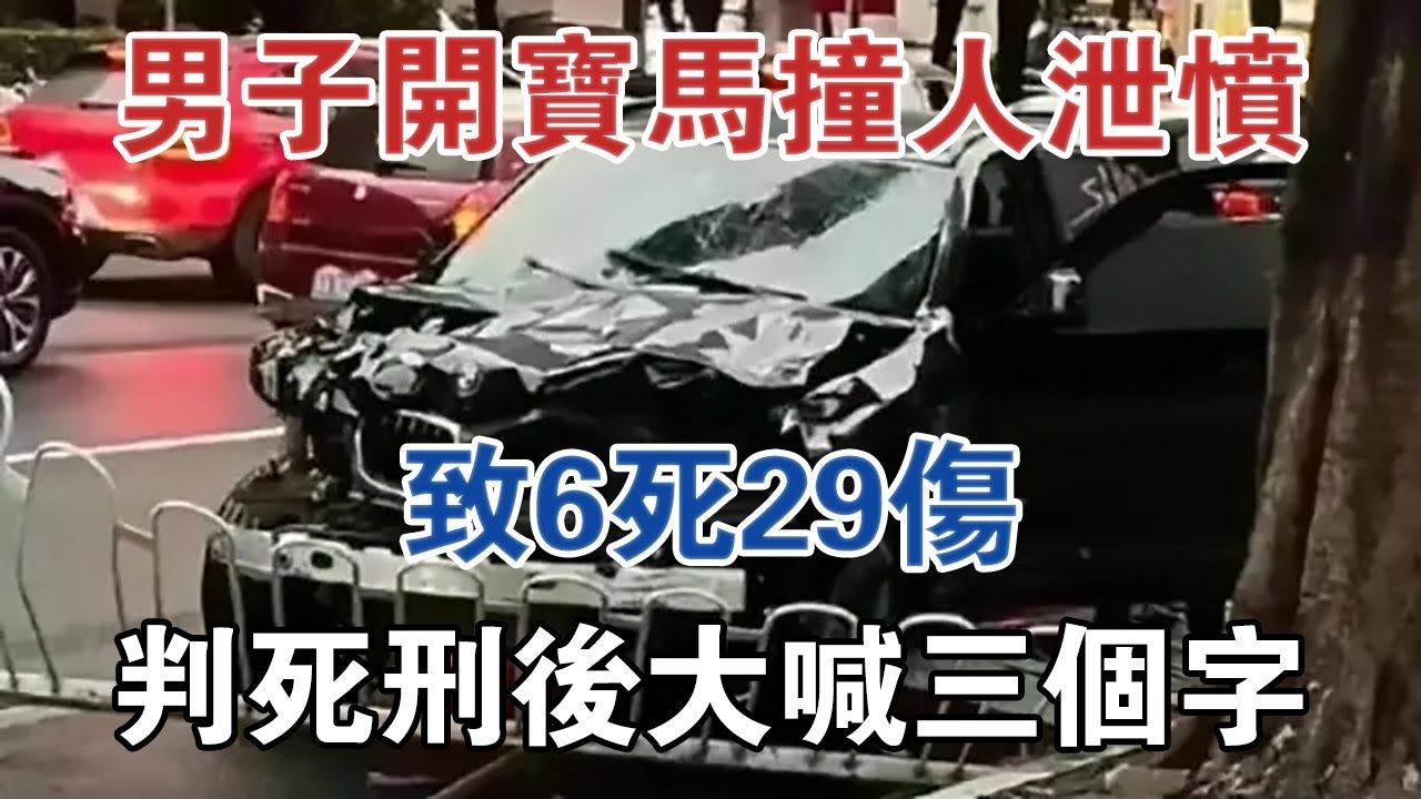 [图]广州男子开宝马撞人泄愤，致6死29伤，判死刑后大喊三个字 #大案纪实 #刑事案件 #案件解说