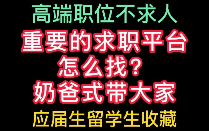 重要的求职平台怎么找?奶爸式带大家找哔哩哔哩bilibili