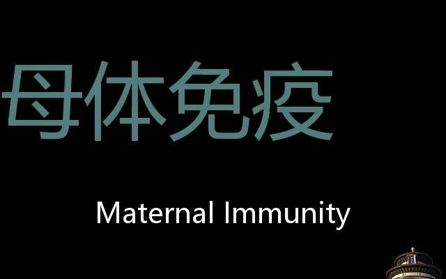 [图]母体免疫 Chinese Pronunciation Maternal immunity