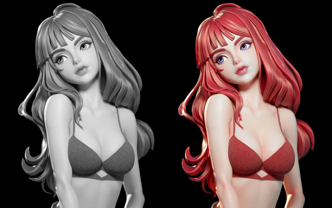 【zbrush手办雕刻】3小时教会你手办建模上色全流程!