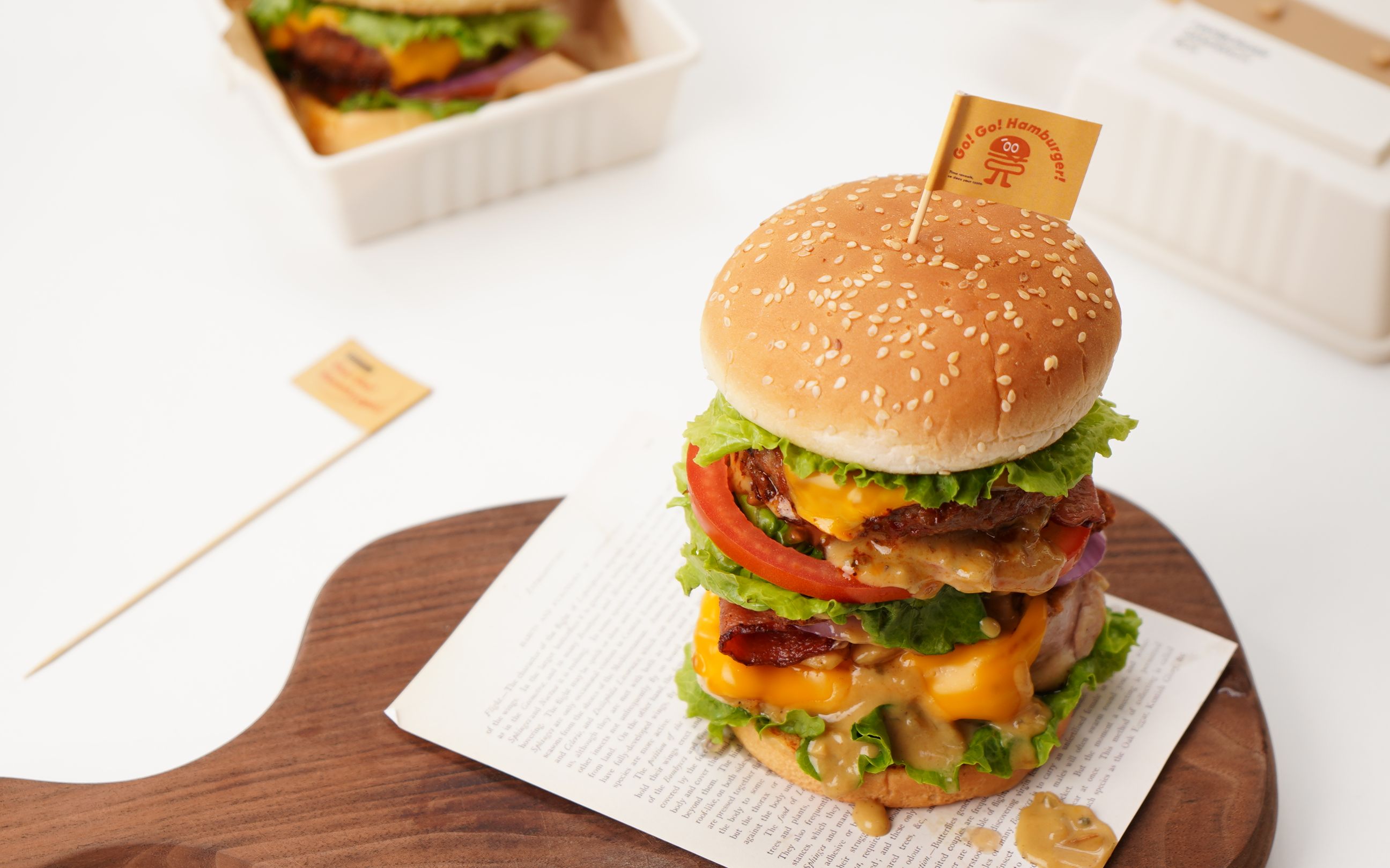 vepiaopiao吃吃喝喝不准走社群主题料理gogohamburger汉堡挑战一口10