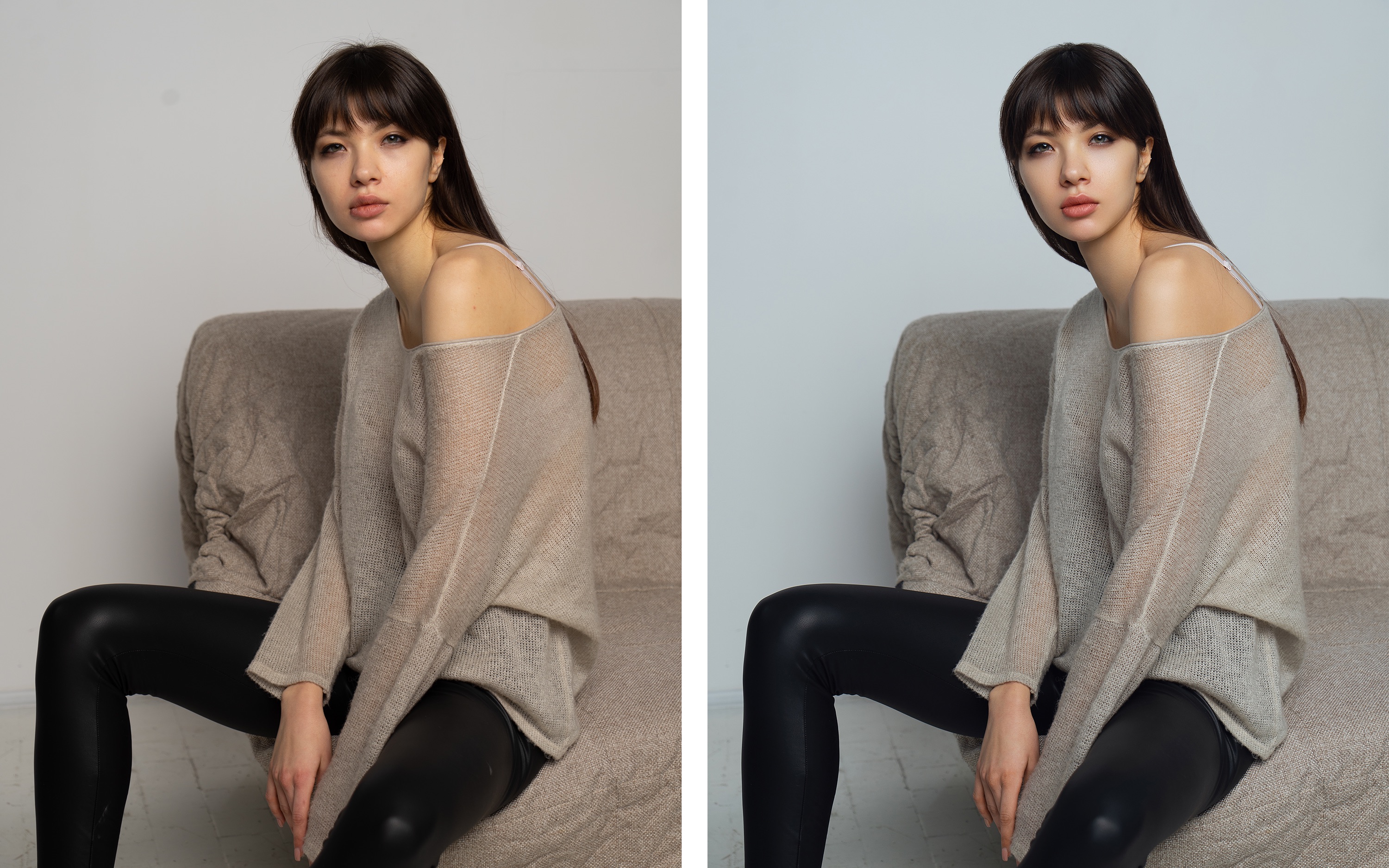 室内人像转档修图思路及流程-修完跟没修一样