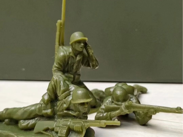 bmc 二战 硫磺岛战役塑料玩具兵 32 个usa和jp玩具兵士 塑料兵人,参战
