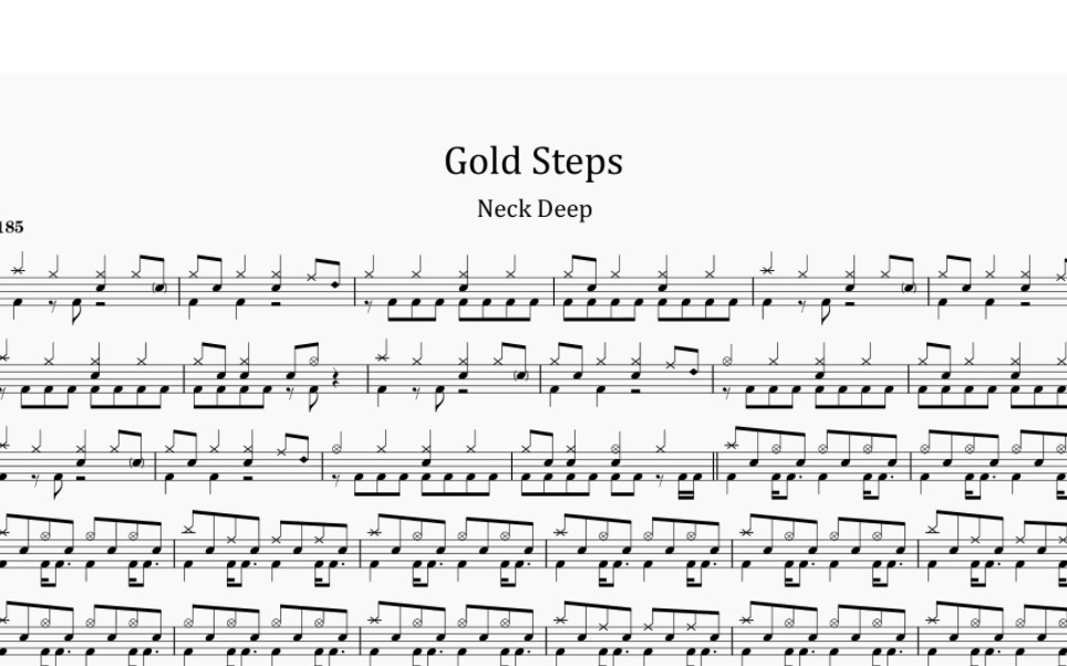 [图]【动态鼓谱】Gold Steps-Neck Deep《人生何处不青山》CSGO音乐盒