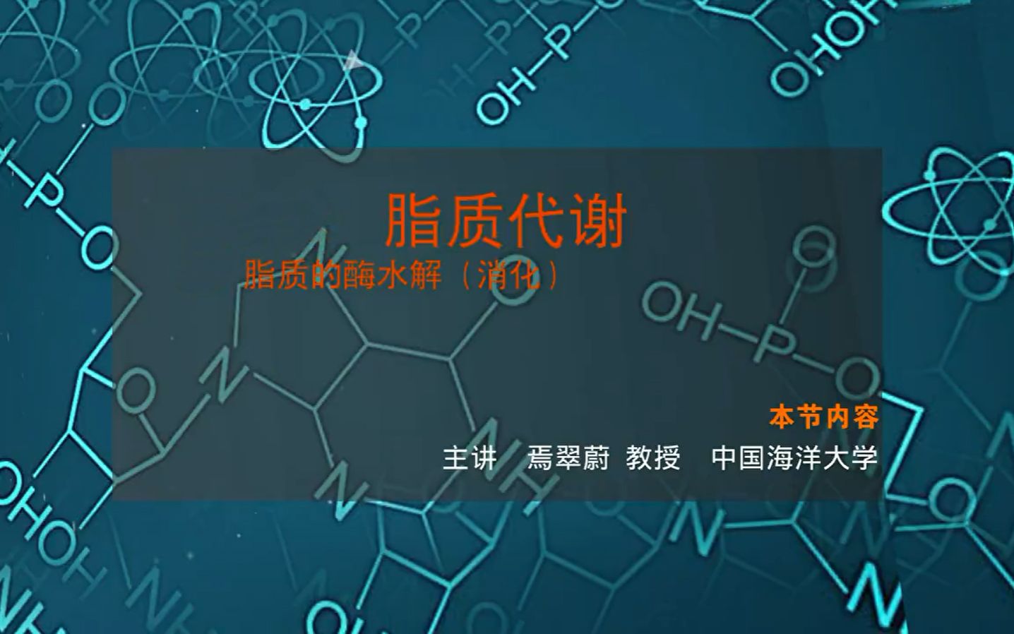 【中国海洋大学 生物化学】10.1脂质的酶水解(消化)哔哩哔哩bilibili