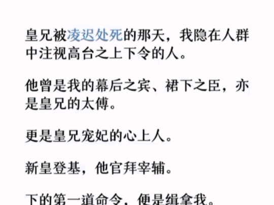 (全文)人人都道谢宰辅对前朝公主痴心一片,不惜一切代价都要找到她. 我弯唇一笑,他只是怕我死在别人手上.哔哩哔哩bilibili