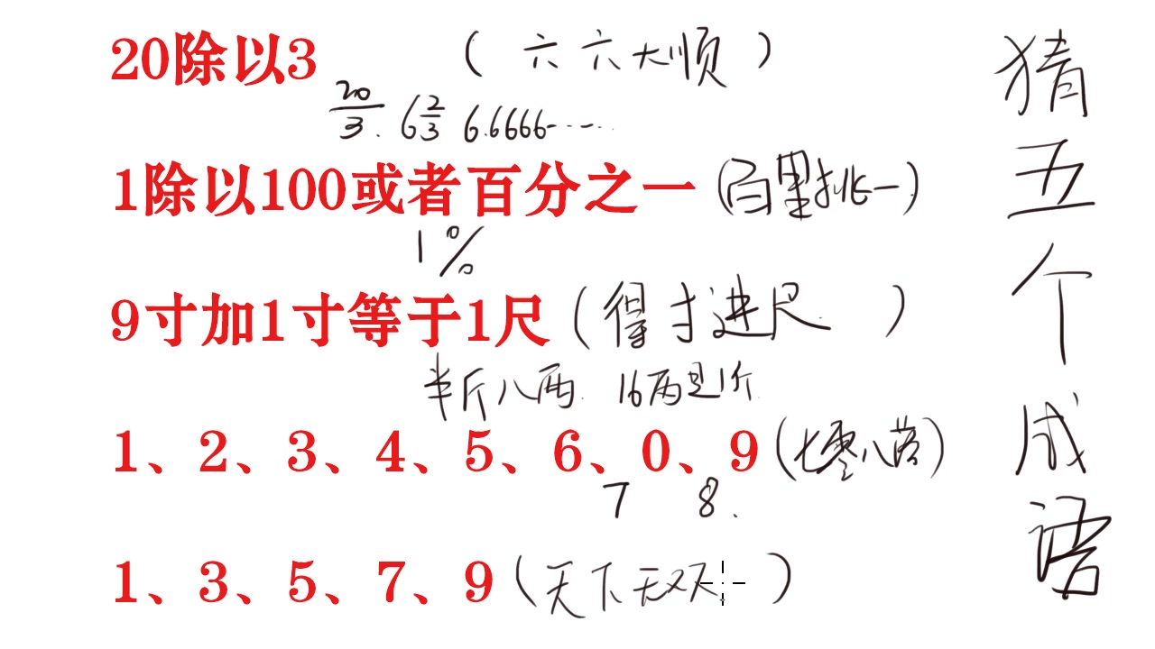 与数字有关的5个成语,第一个是无限不循环小数,难度相当大哔哩哔哩bilibili