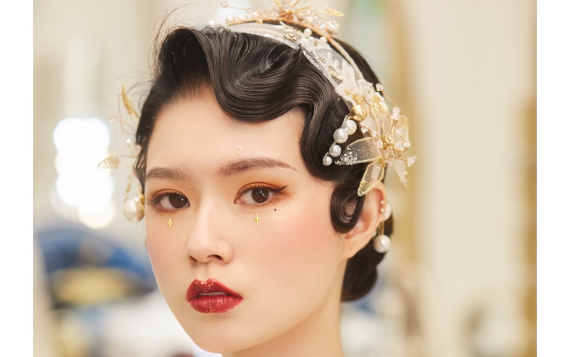 复古手推波造型教程