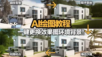 AI绘图教程|一键更换效果图环境背景！一分钟教你学会！