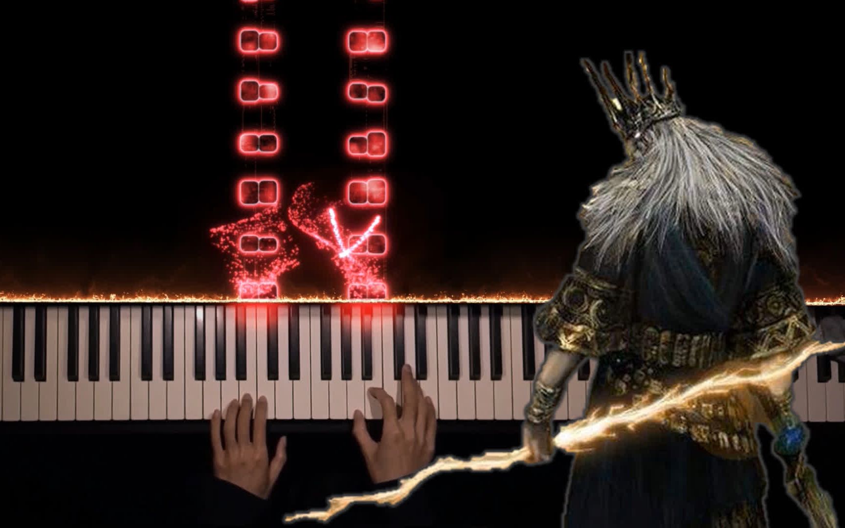 [图]特效钢琴- 《Gwyn, Lord of Cinder》- 黑暗之魂 / Dark Souls , 葛温 BGM ｜Piano Music