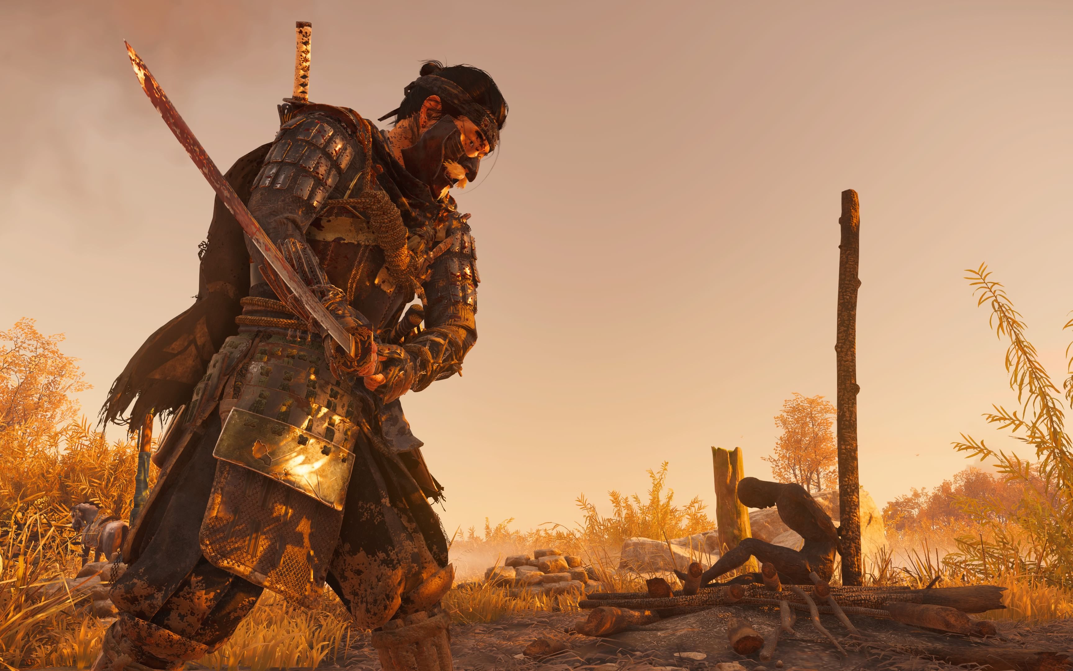 【一人之军】营地解放战斗集 斯巴达战鬼5 (无伤 致命 ) - 对马岛之魂