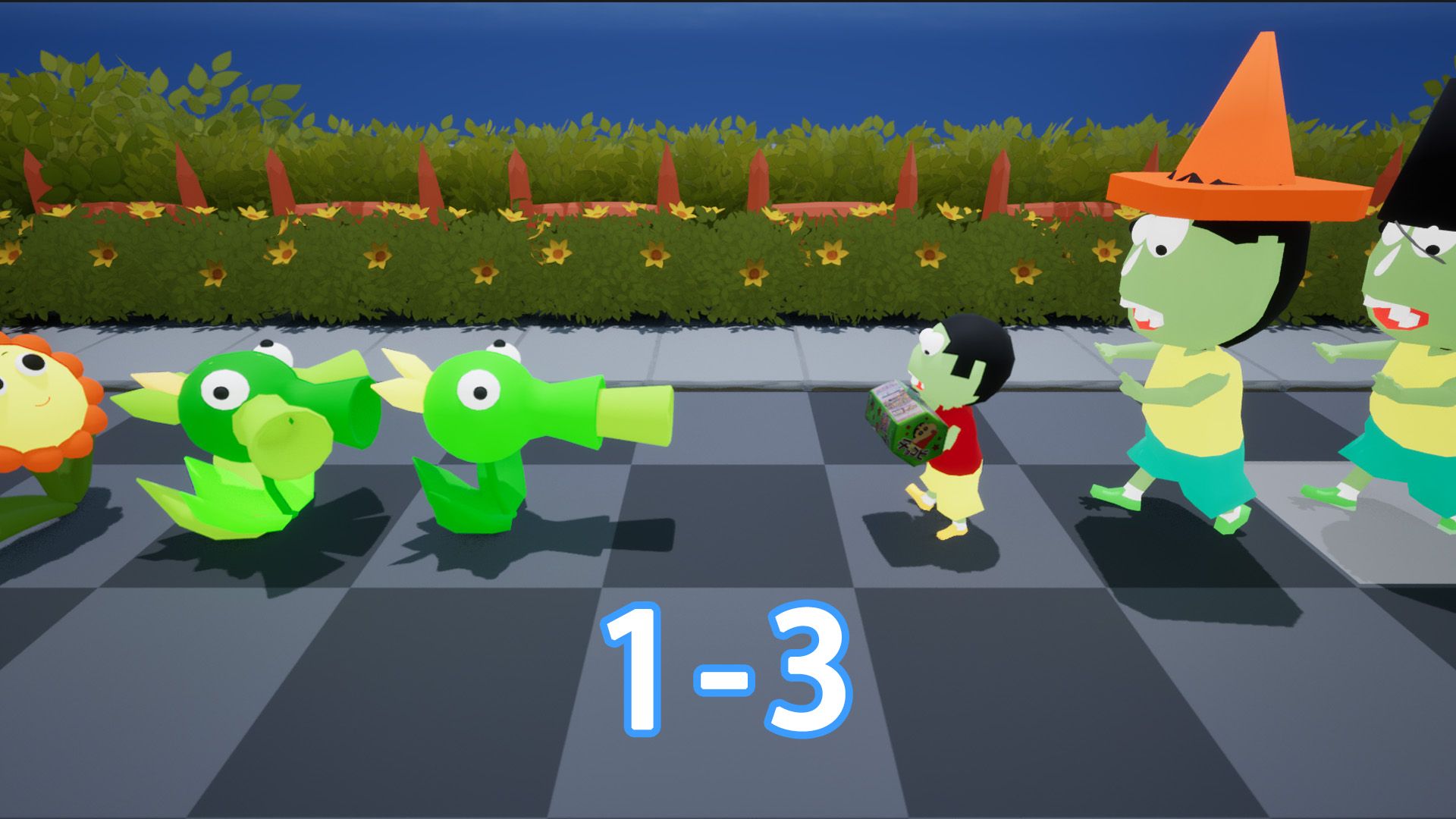 自制植物大战僵尸沙雕版1-3演示