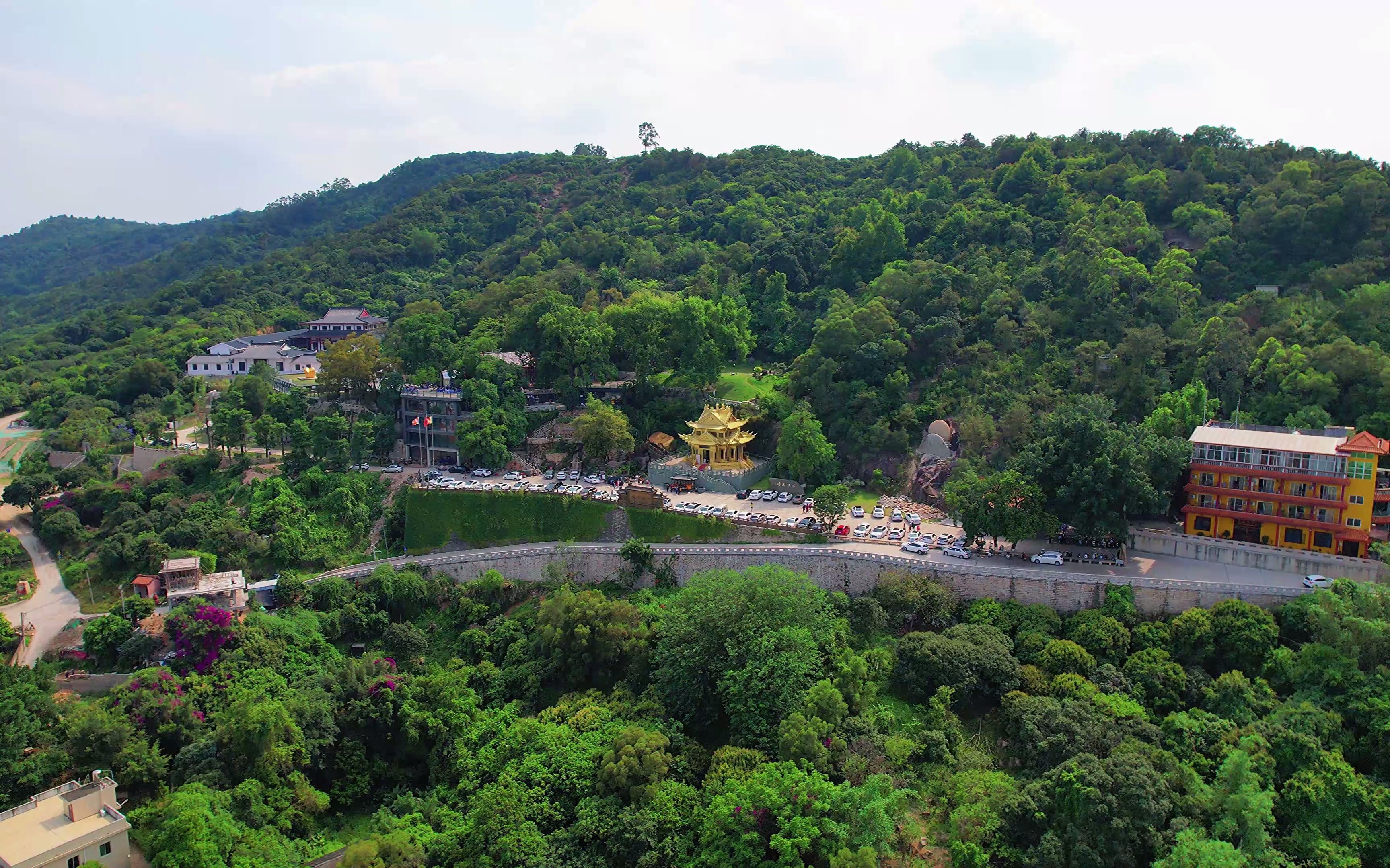 航拍 漳州 七首岩寺,网红打卡地