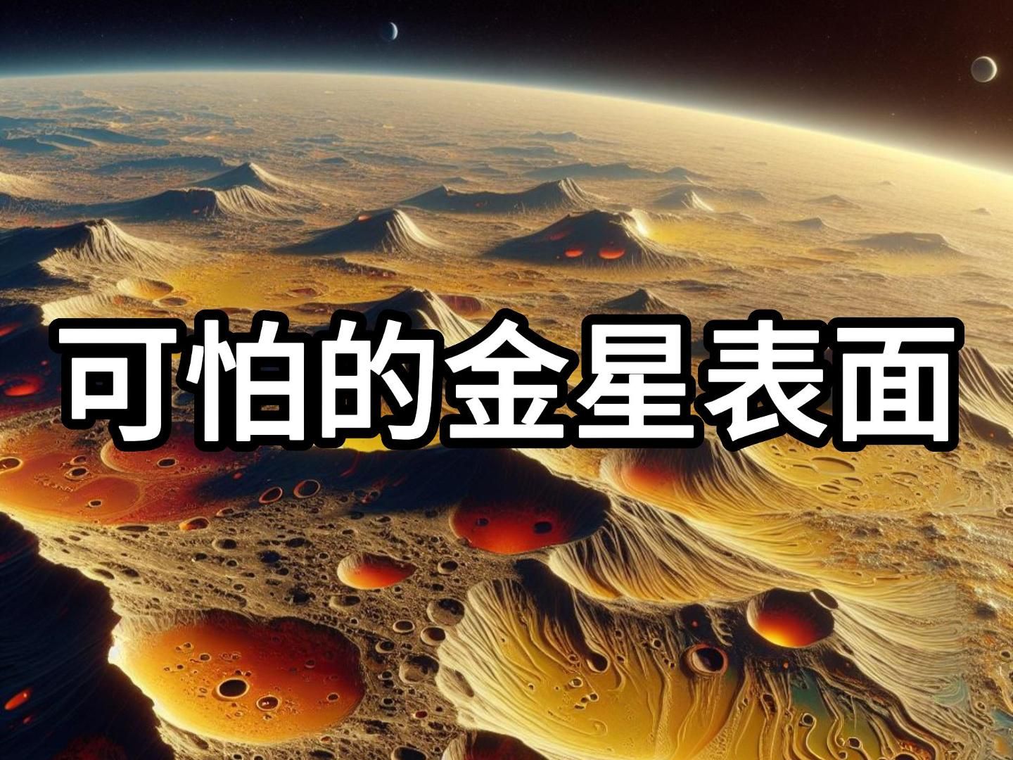 金星的表面真是太可怕了,温度达到了467Ⰳ,大气压力相当于900米深的水下压力.哔哩哔哩bilibili