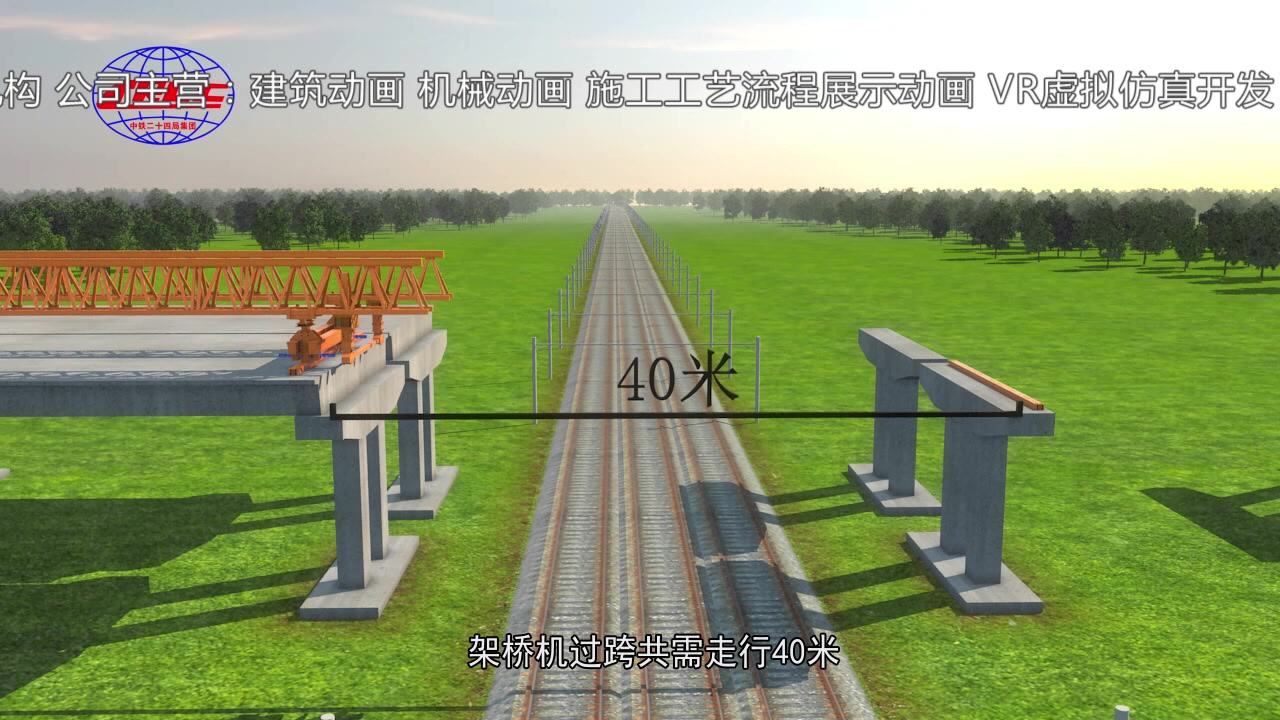 中铁二十四局徐州市外环上跨陇海铁路立交桥过跨架桥机施工工艺艺源动画制作哔哩哔哩bilibili