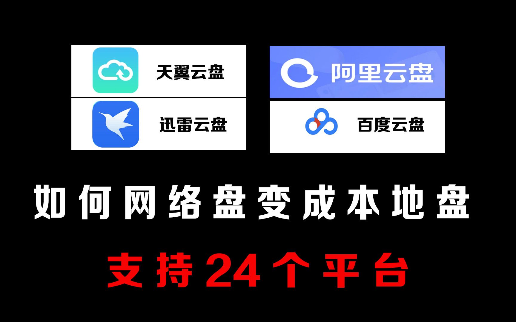 如何把百度网盘映射到本地?如何把24个网盘平台映射到本地?太方便了这工具哔哩哔哩bilibili