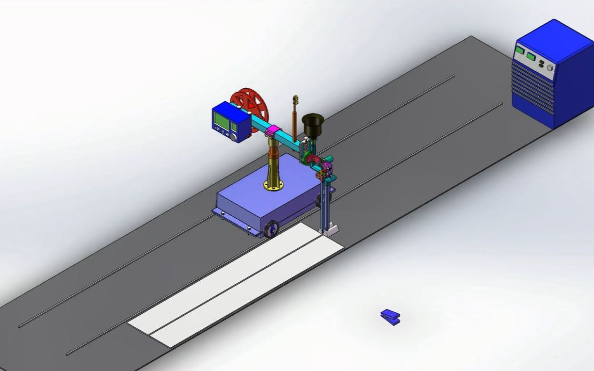 【自制】课设的埋弧焊小车装配及埋弧焊过程模拟哔哩哔哩bilibili