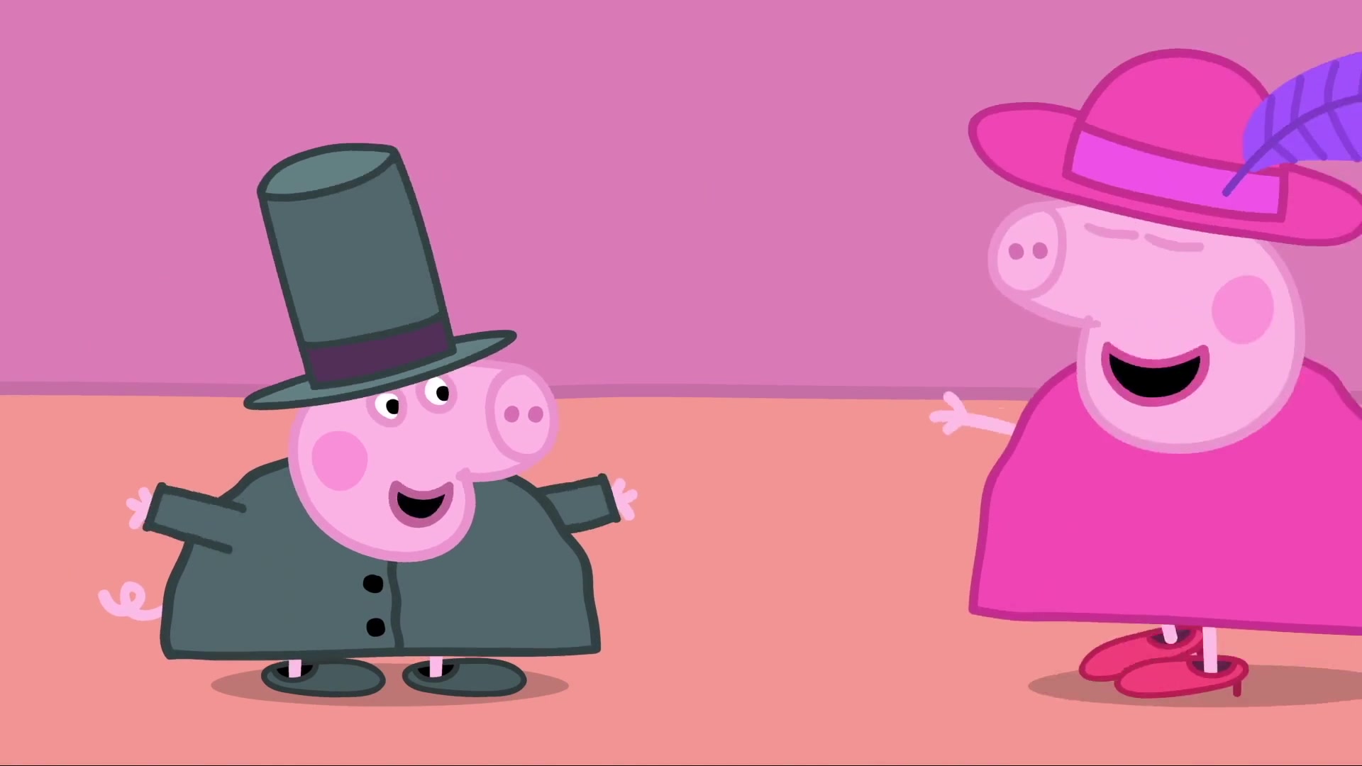 小猪佩奇 打扮成爸爸妈妈 peppa pig dress up佩奇和乔治穿上爸爸妈妈