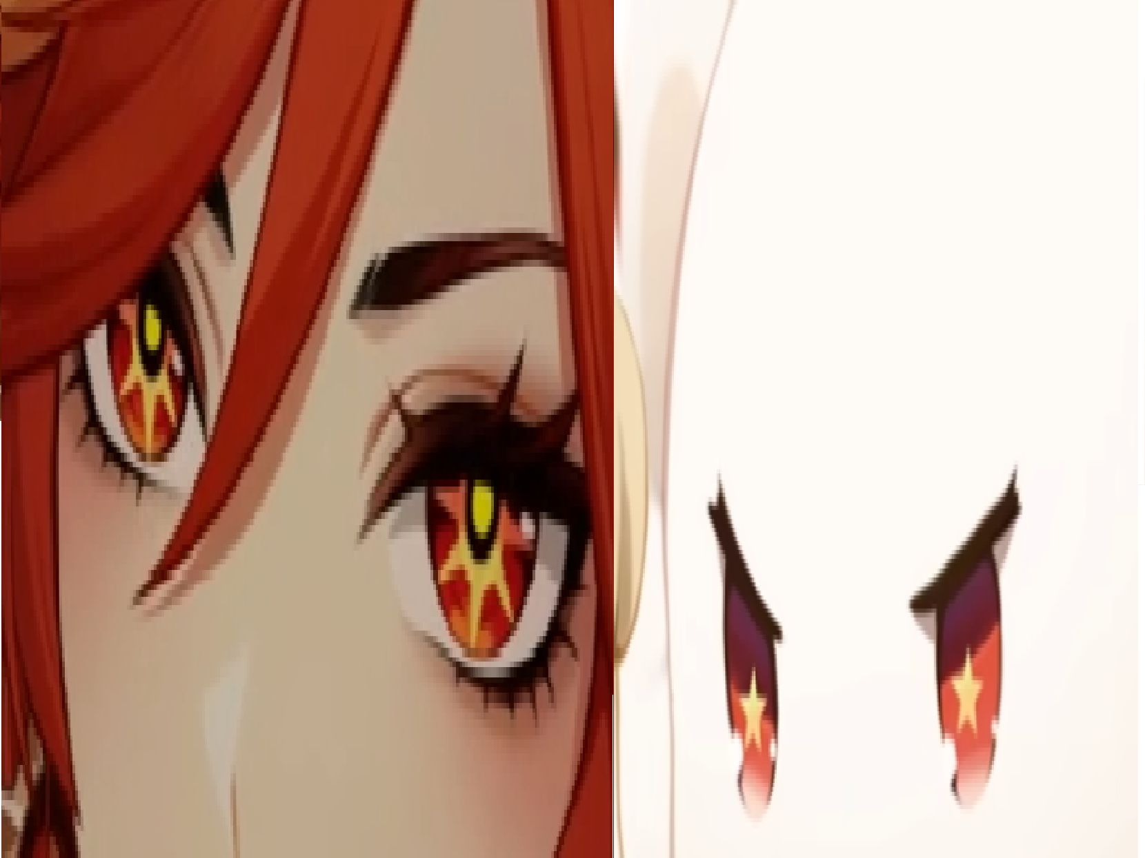 为什么原神的火神眼睛这么红啊?