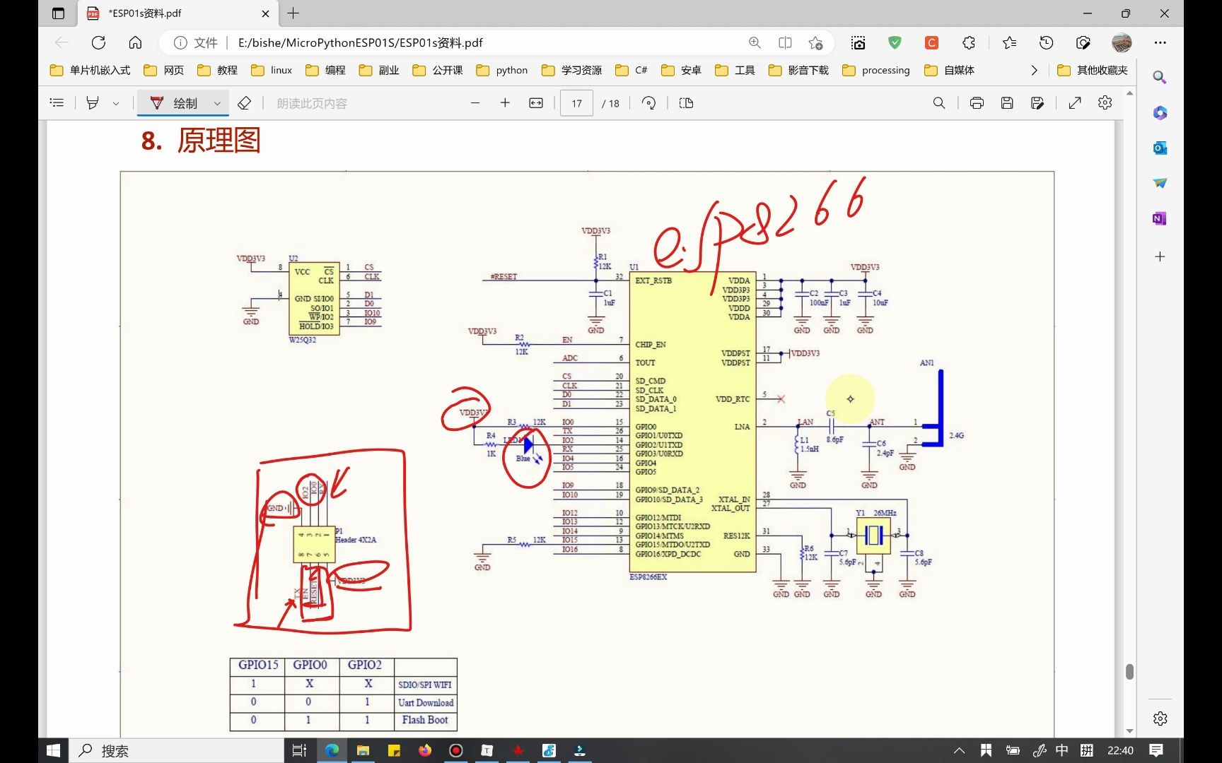 micropython开发esp01s入门——点亮一个led
