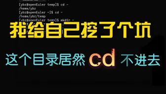 看我给自己挖的坑，创建了一个无法操作的目录