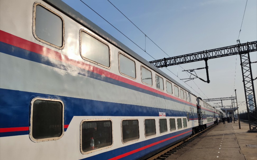 [原色双层25k]ss7c牵引k1001次进西安站_哔哩哔哩_bilibili