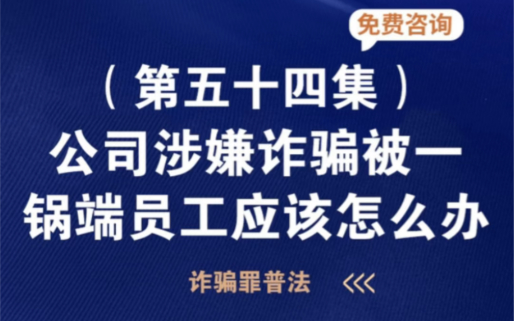 公司涉嫌诈骗被一锅端,员工应该怎么办?哔哩哔哩bilibili