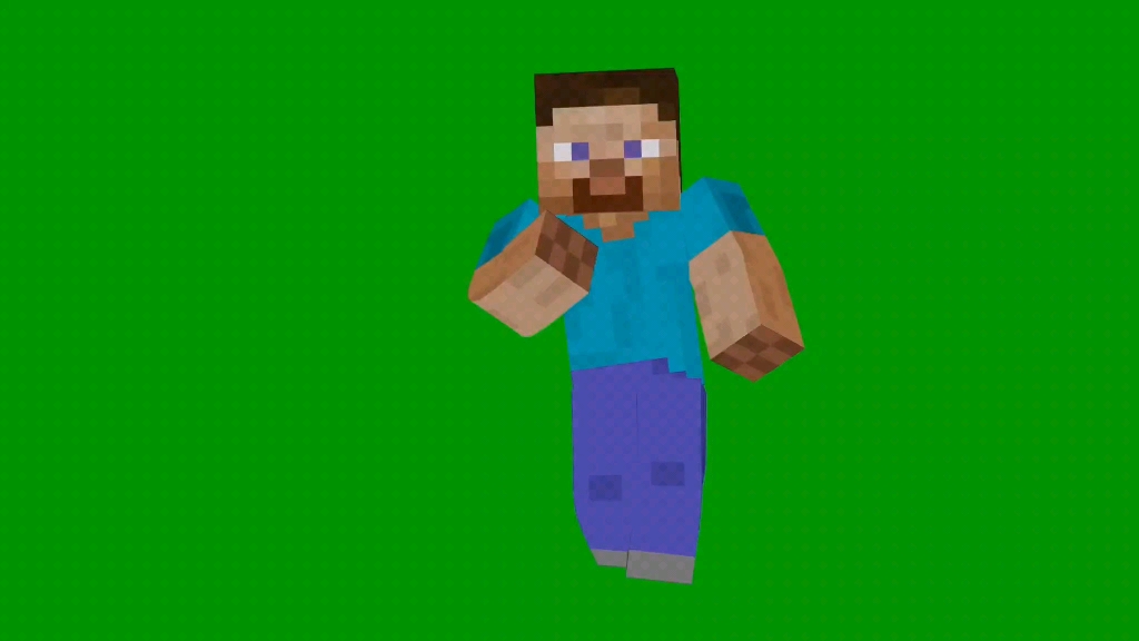 史蒂夫跳舞绿幕素材