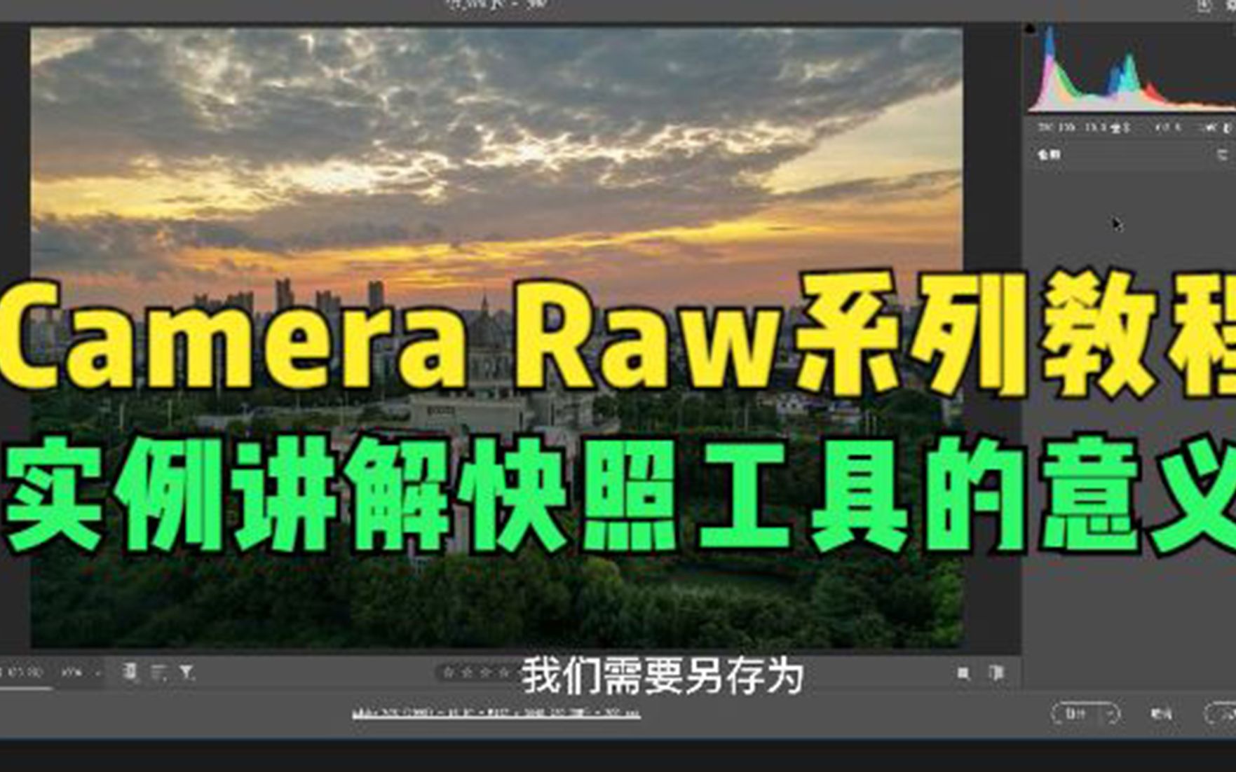 Camera Raw系列教程,ACR快照工具功能,实例讲解快照工具的意义哔哩哔哩bilibili